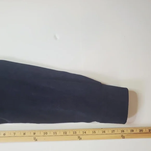 Tasso Elba Corduroy Navy Blue Button Down Medium Shirt - Picture 8 of 8